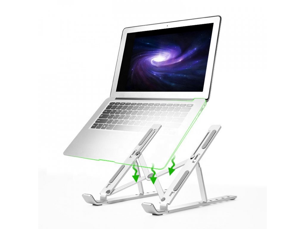 cestovní stojan na notebook stříbrný 2